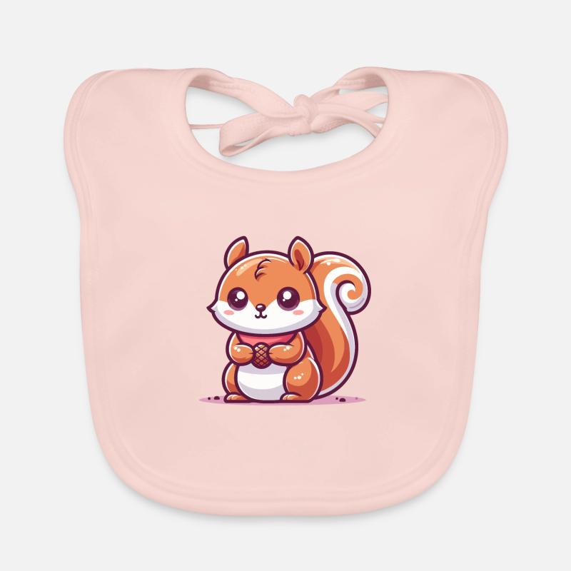 Eichhörnchen mit einem Samen Baby Bio-Lätzchen