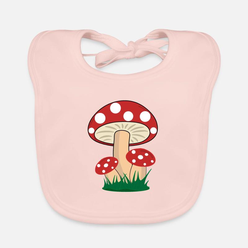 Mushrooms toadstools boletus forest mushroom picking Organic Baby Bibs