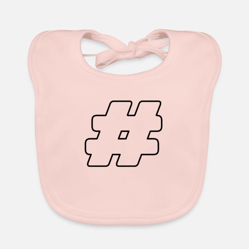 Hashtag - Bavoir bio Bébé - rose