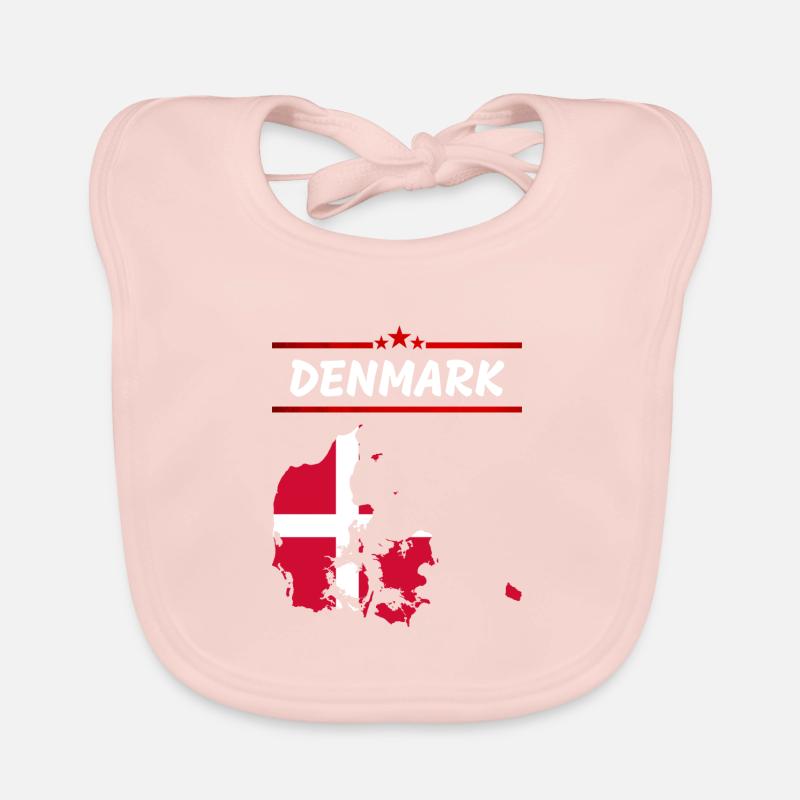 Denmark flag Copenhagen countries outline EU Organic Baby Bibs