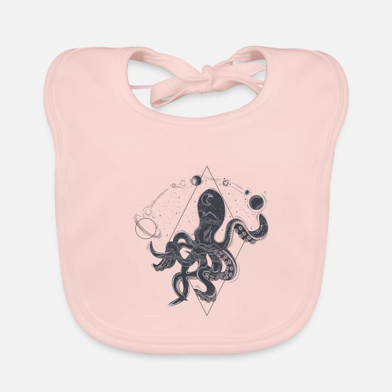 geometric octopus Organic Baby Bibs