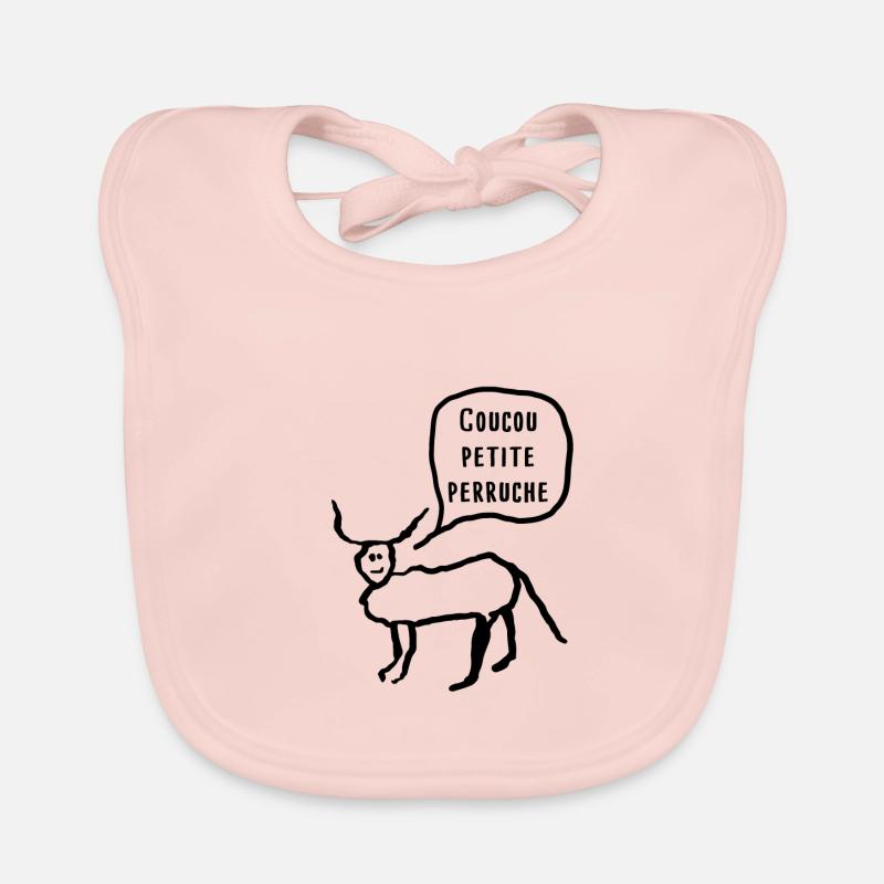 coucou petite perruche françois embrouille tshirt - Bavoir bio Bébé - rose