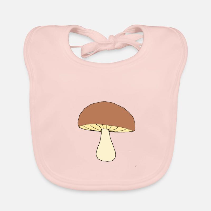mushroom brown gift idea Organic Baby Bibs