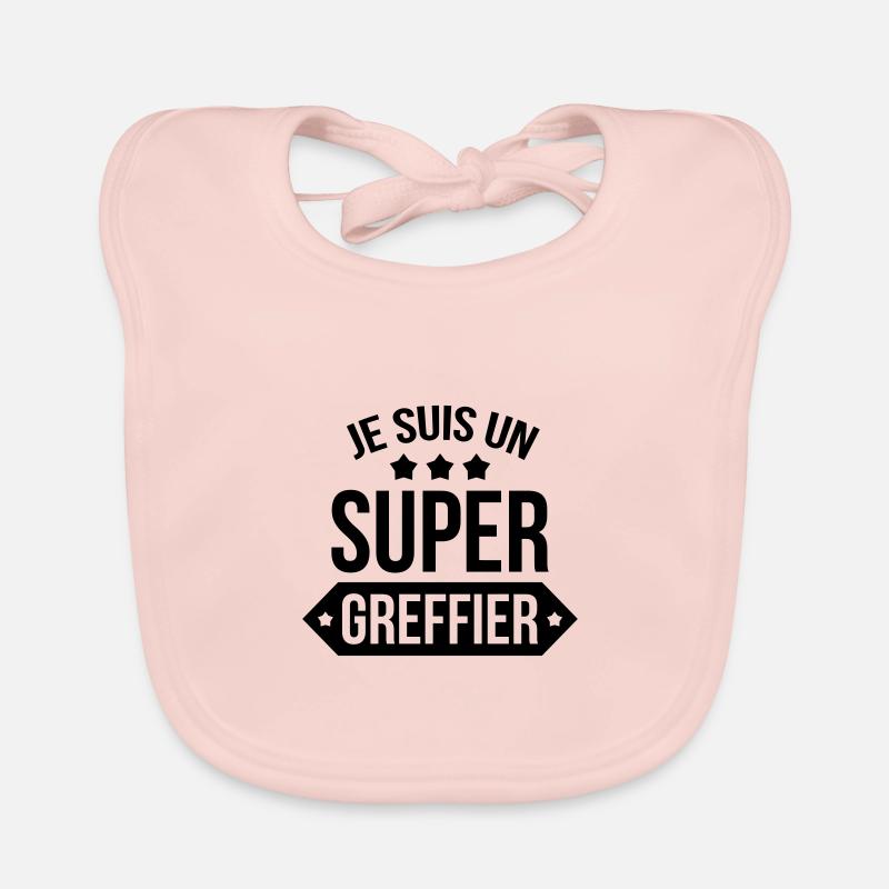 Je suis un super greffier Bavoir bio Bébé