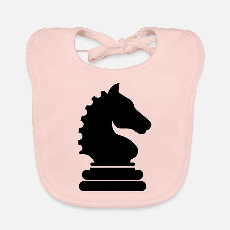 Pièce d’échecs de cheval Bavoir bio Bébé
