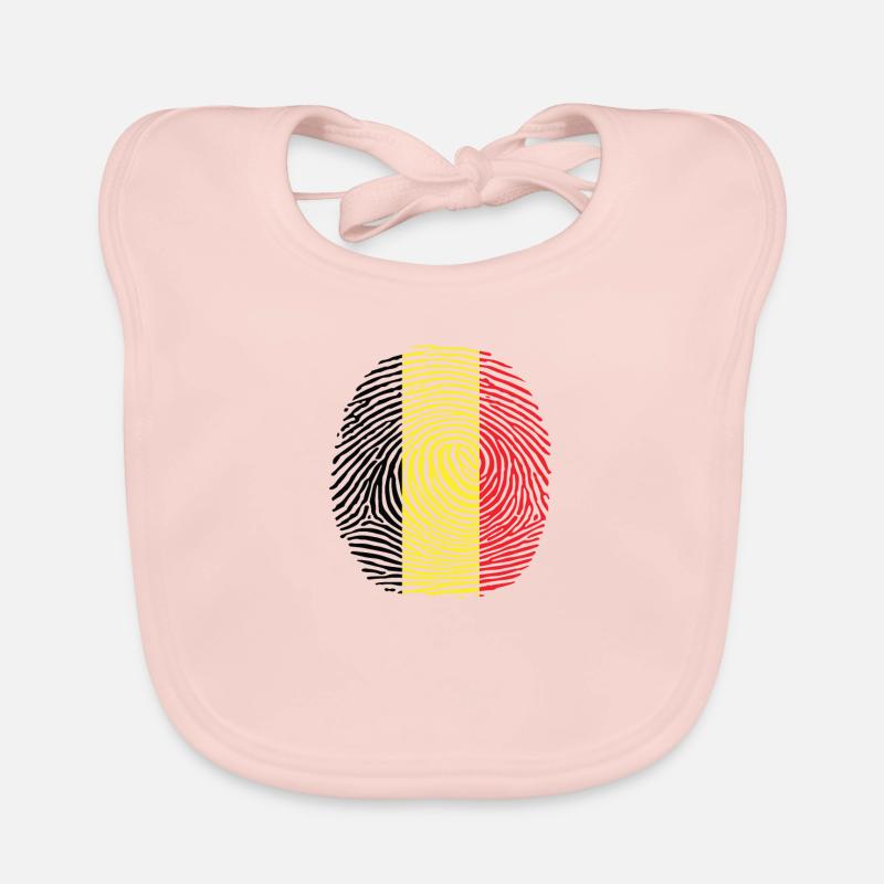 empreinte digitale du drapeau belge Bavoir bio Bébé