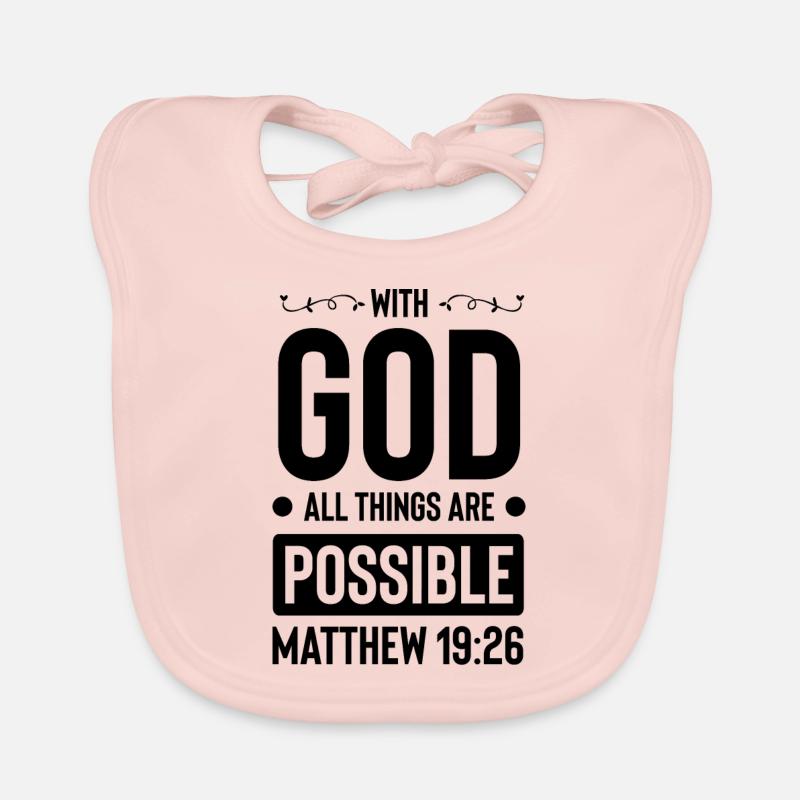 God All Is Possible Bible Organic Baby Bibs