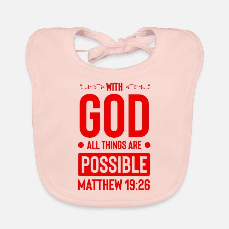 God All Is Possible Bible Organic Baby Bibs