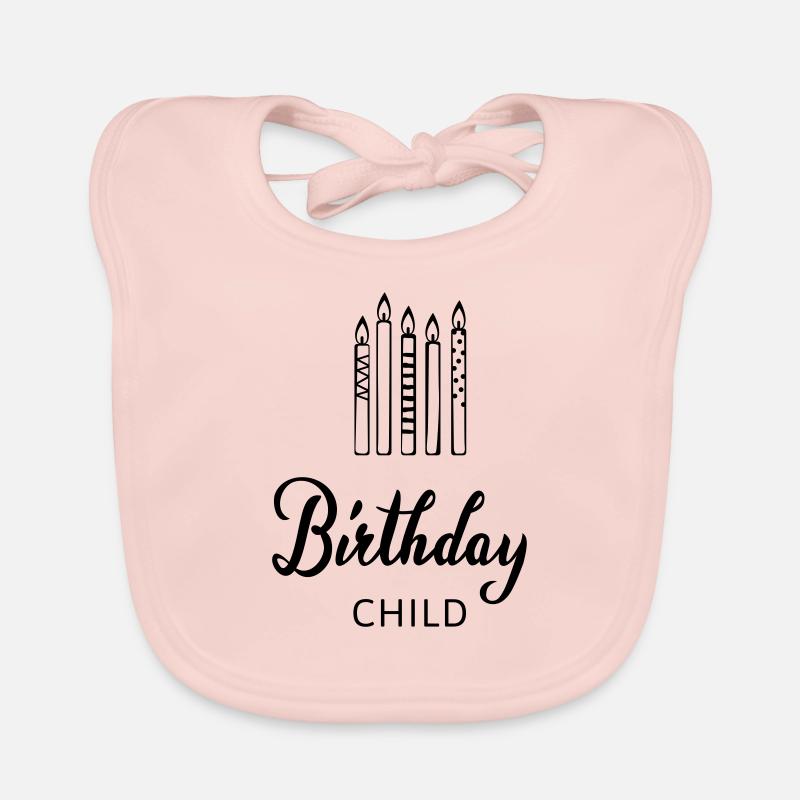 Birthday Child - Bavoir bio Bébé - rose