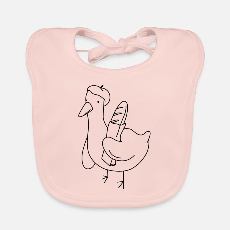 Baguette Duck Organic Baby Bibs