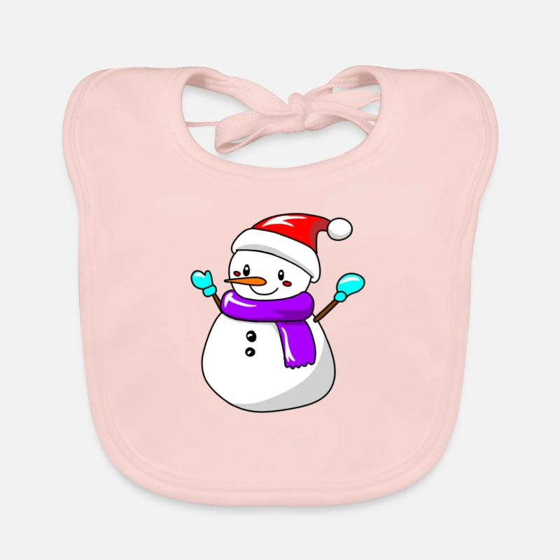 Schneemann Baby Bio-Lätzchen