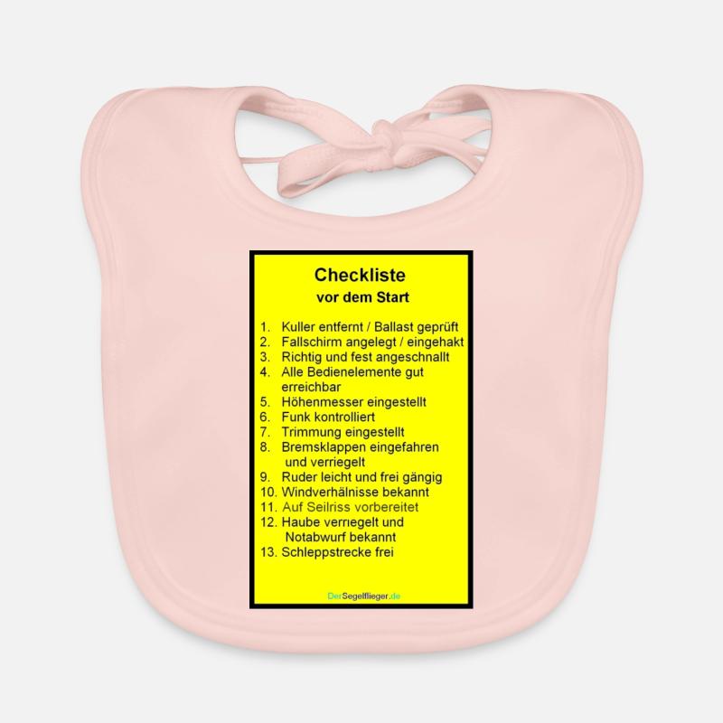 Checkliste Segelflugzeug Baby Bio-Lätzchen