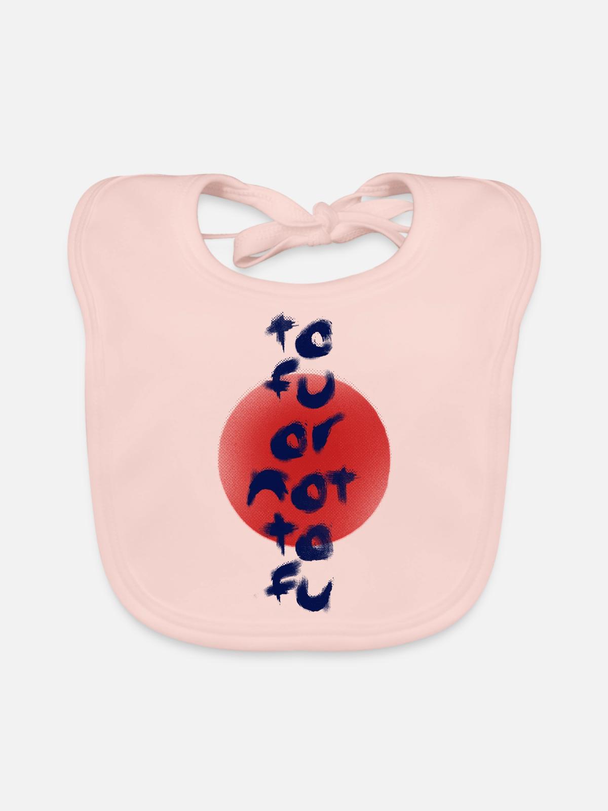Tofu oder nicht Tofu - Baby Bio-Lätzchen - Rose - Vorne