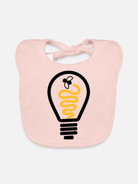 Bulb - Organic Baby Bibs - rose - Front