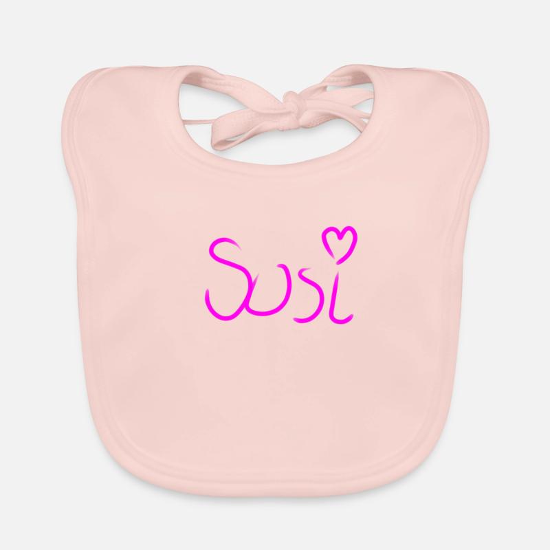 05Susi - Bavoir bio Bébé - rose