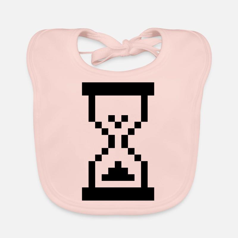 Computer Sanduhr - Konzept Warten Baby Bio-Lätzchen