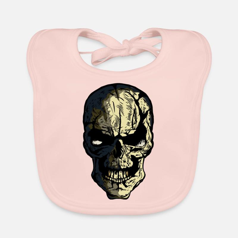 Schädelkopf des Todes Halloween Baby Bio-Lätzchen