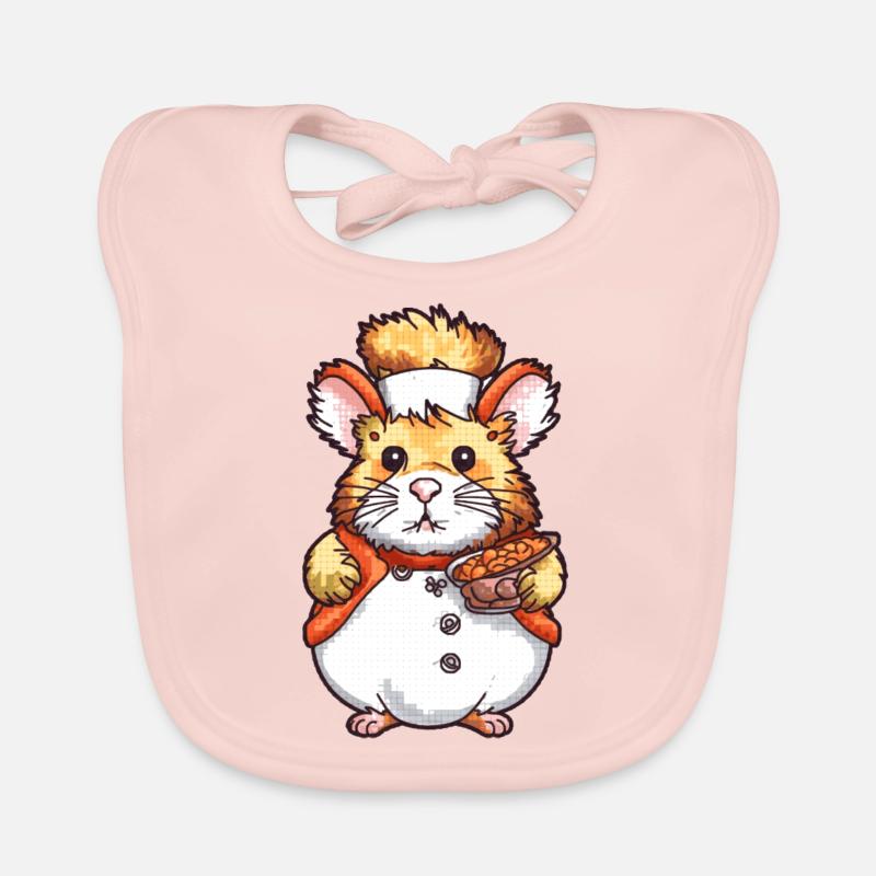 Hamster as a trained high has made food. Organic Baby Bibs