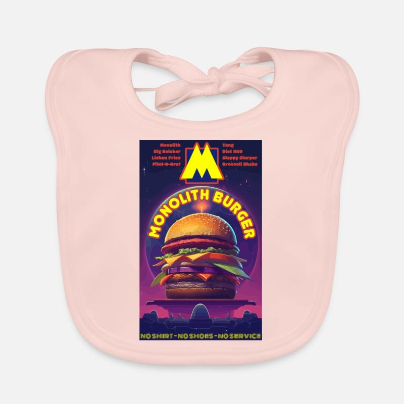 Monolith Burger - Baby Bio-Lätzchen - Rose