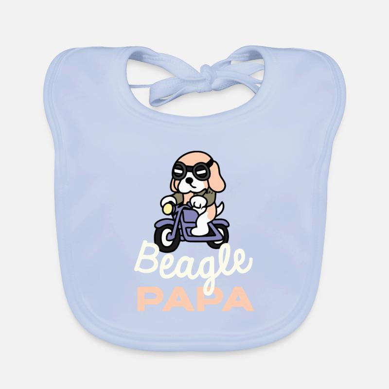 Beagle Papa Biker Hund Papa Geschenk Retro Baby Bio-Lätzchen