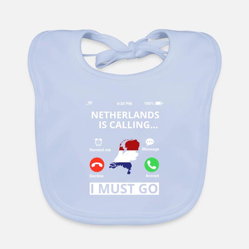 Pays-Bas Drapeau Hollande Drapeau néerlandais Bavoir bio Bébé