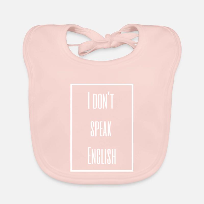 Je ne parle pas anglais - phrase anglaise Bavoir bio Bébé