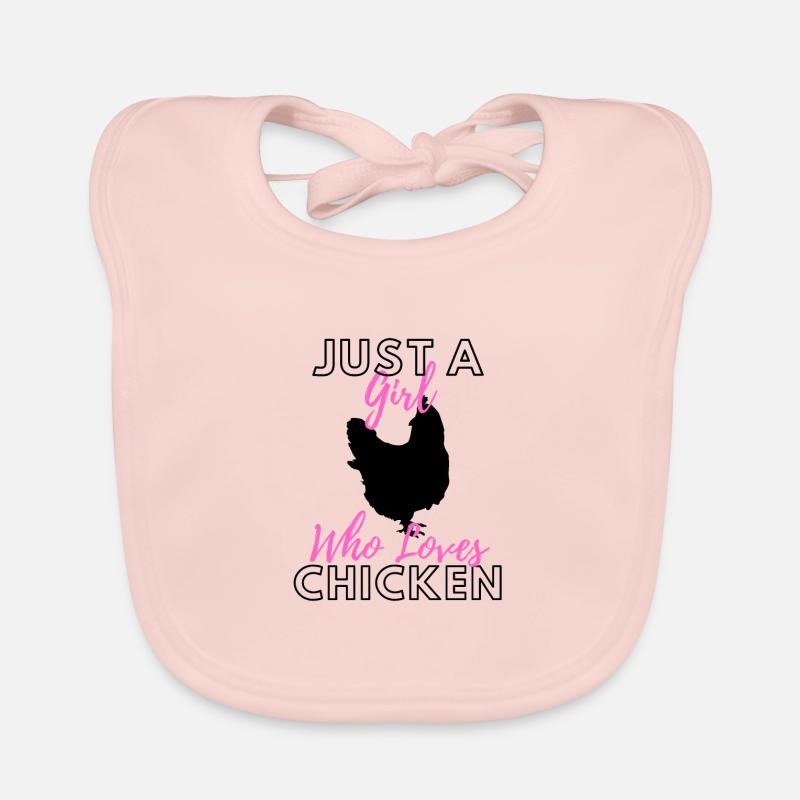 Huhn - Baby Bio-Lätzchen - Rose