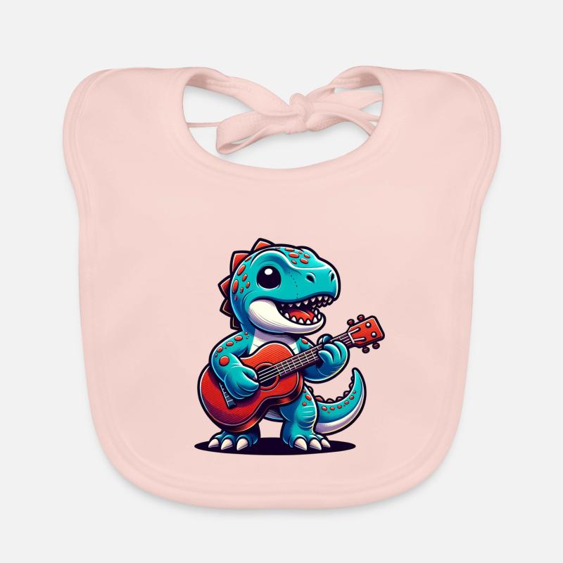 Conception de guitariste Dino mignon Bavoir bio Bébé