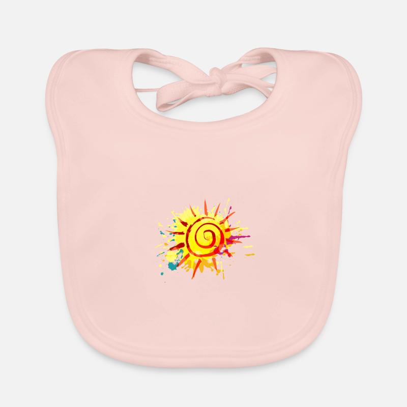 Sonne - Baby Bio-Lätzchen - Rose