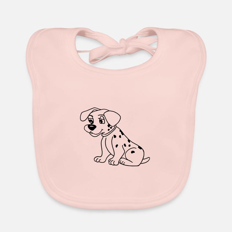 Funny Dalmatian 003 vector Organic Baby Bibs