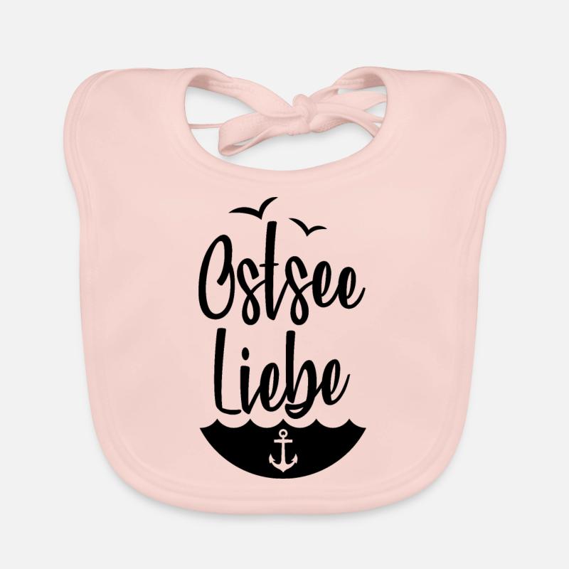 OSTSEE LIEBE KÜSTE - Baby Bio-Lätzchen - Rose