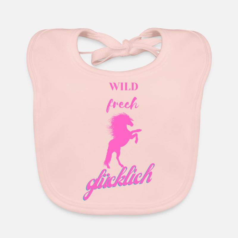 wild frech glücklich Baby Bio-Lätzchen
