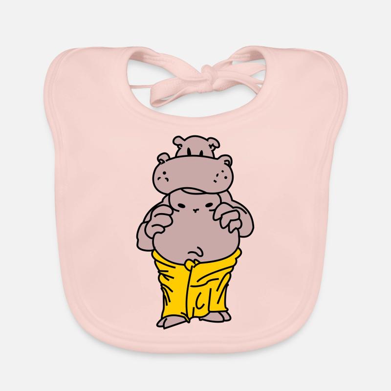 Sauna Hippo Organic Baby Bibs