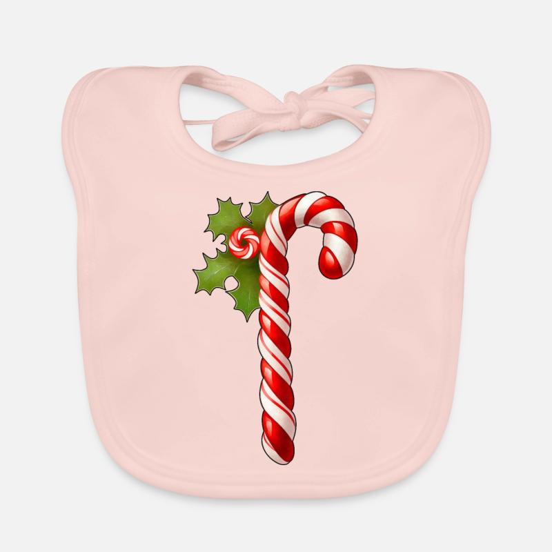 Candy cane Organic Baby Bibs