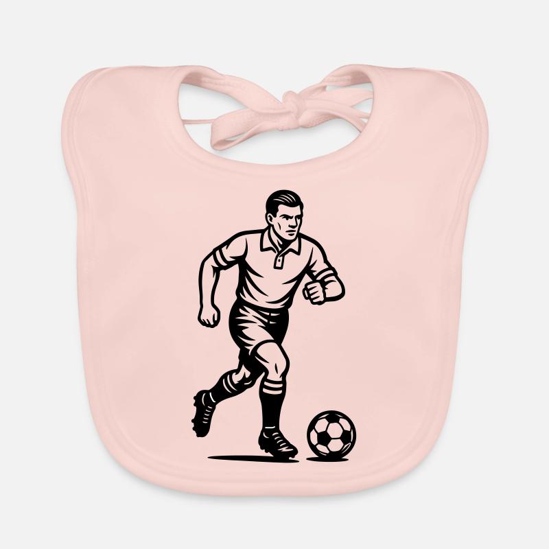 Footballeur Attaquant Bavoir bio Bébé