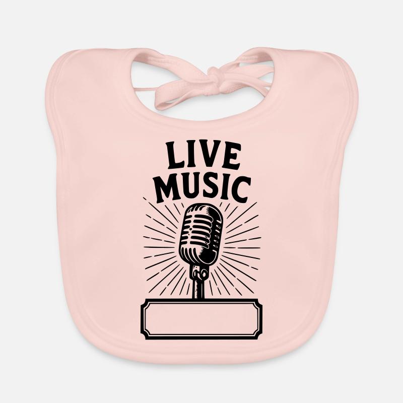 Live Music Micro Organic Baby Bibs