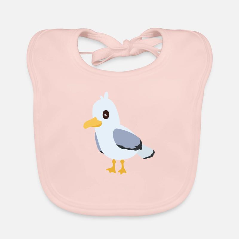 Möwe - Baby Bio-Lätzchen - Rose