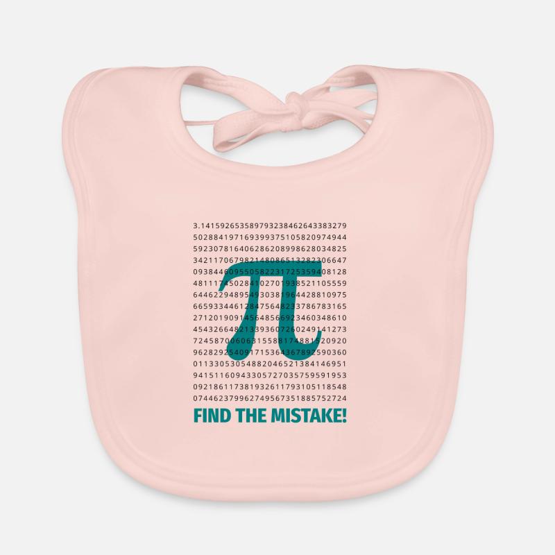Pi number infinite Find error icon math nerd Organic Baby Bibs