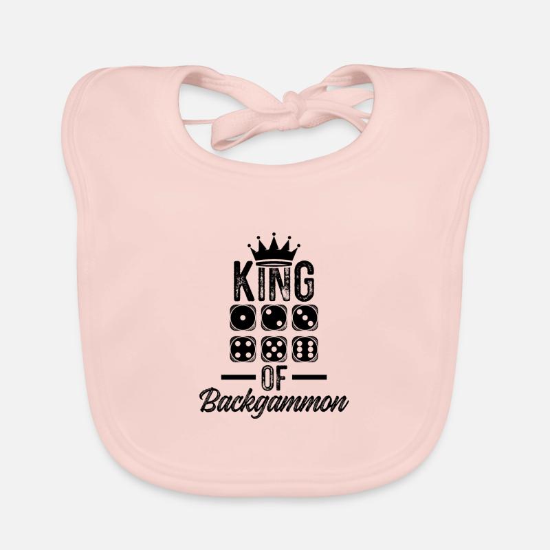 backgammon könig Baby Bio-Lätzchen