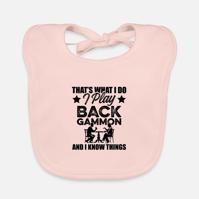 game backgammon Organic Baby Bibs