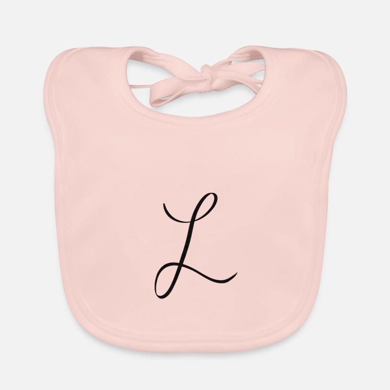 Letter L Organic Baby Bibs