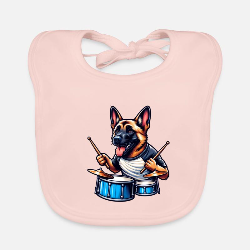 Conception de batteur Malinois cool Bavoir bio Bébé