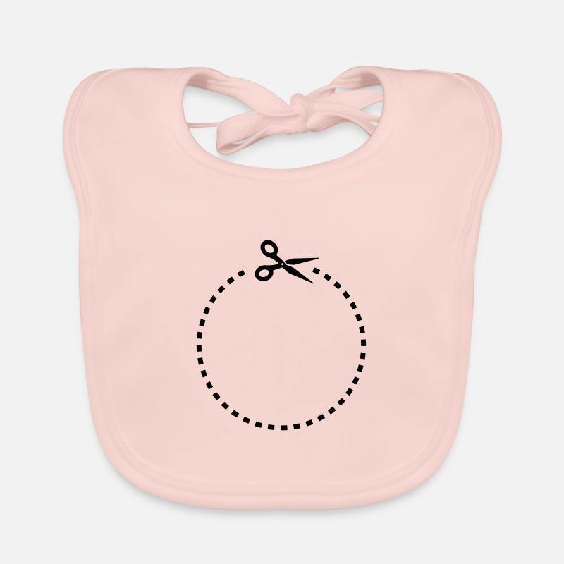 Circle - Cut out a circle with scissors Organic Baby Bibs