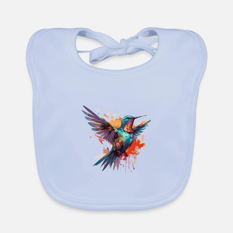 Colibri arc-en-ciel Bavoir bio Bébé