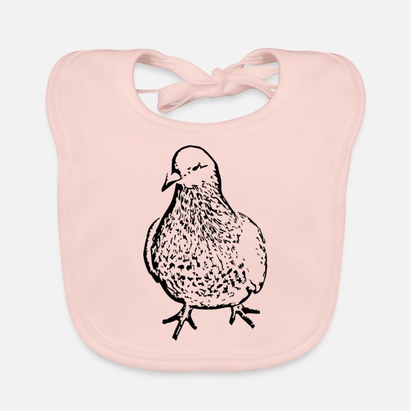 Observation des oiseaux noirs Bavoir bio Bébé