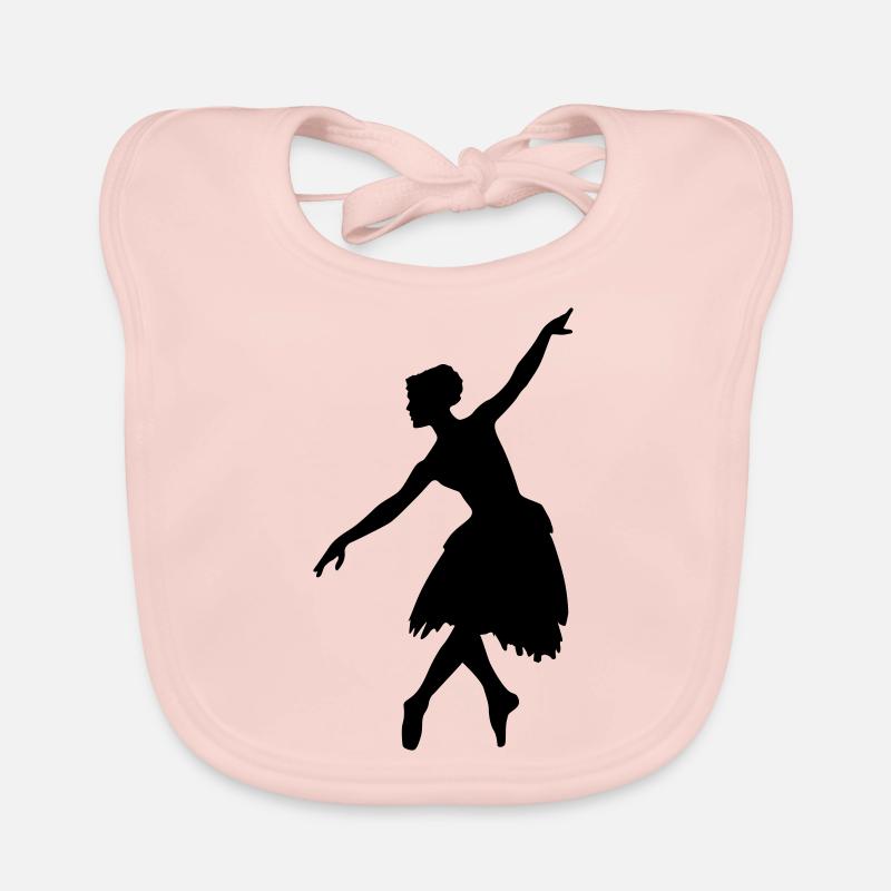 Vector Ballet dancer Silhouette Organic Baby Bibs