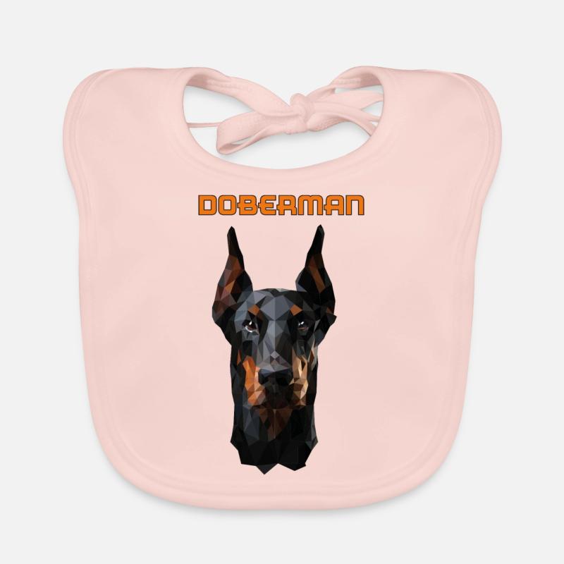 DOBERMAN - Bavoir bio Bébé - rose