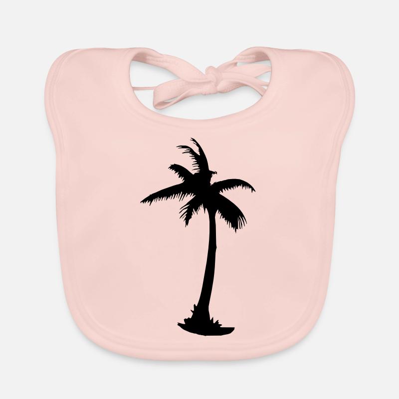 Tropical Beach Paradise Palm Sun Vector 8 Bavoir bio Bébé