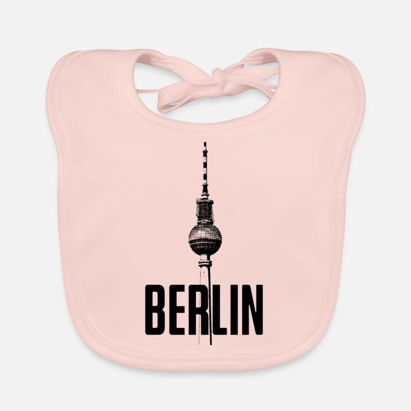 Fernsehturm Berlin - Baby Bio-Lätzchen - Rose