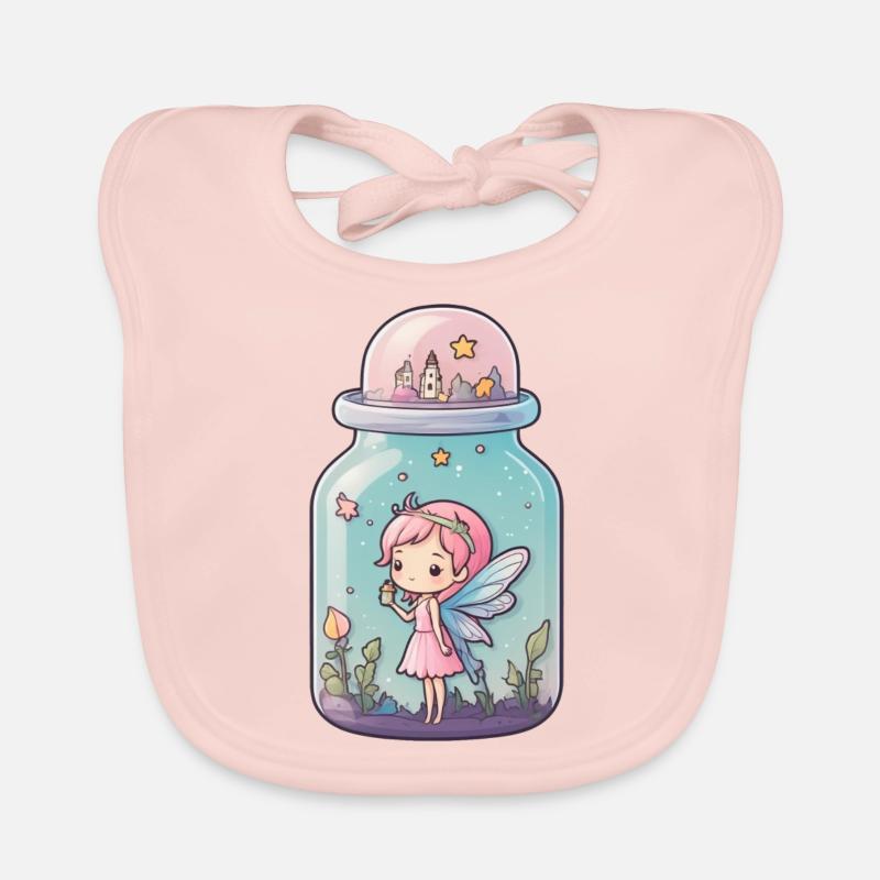 Fée dans une bouteille 02 Bavoir bio Bébé